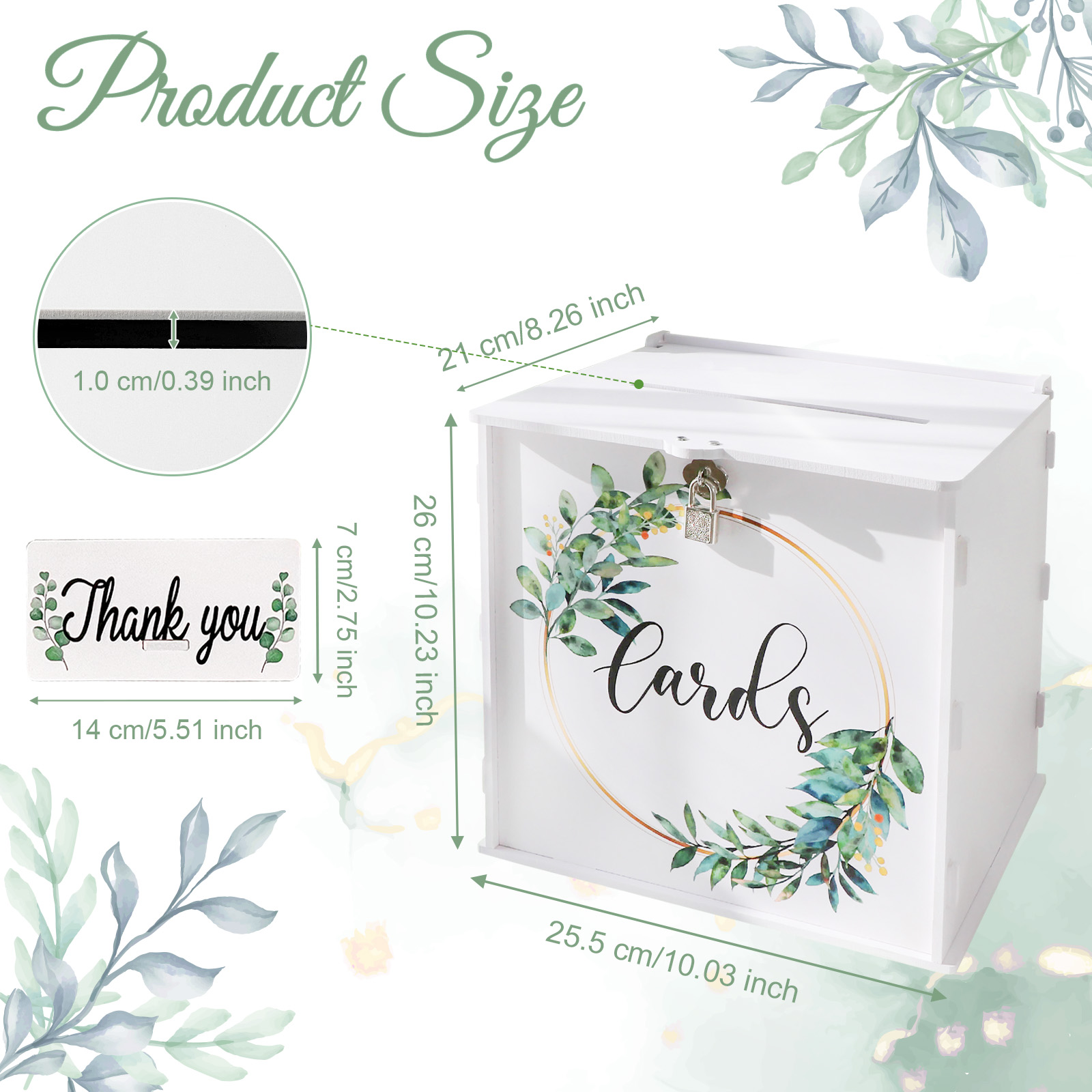 Wedding Card Box with Lock, PV - Card Index Box recension och pris