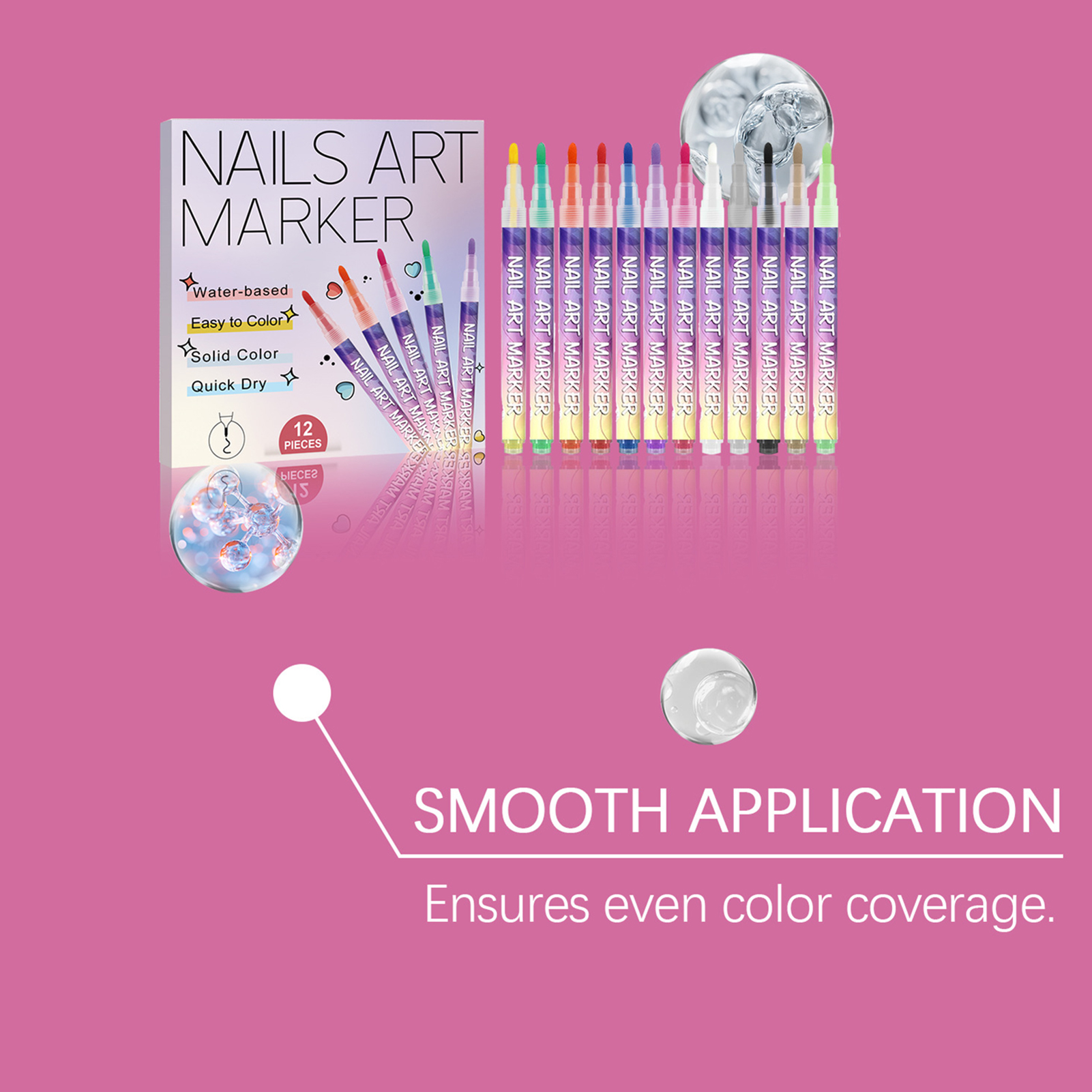 12Pcs Nail Art Pens With Fine  - Correction Pen Fine recension och pris