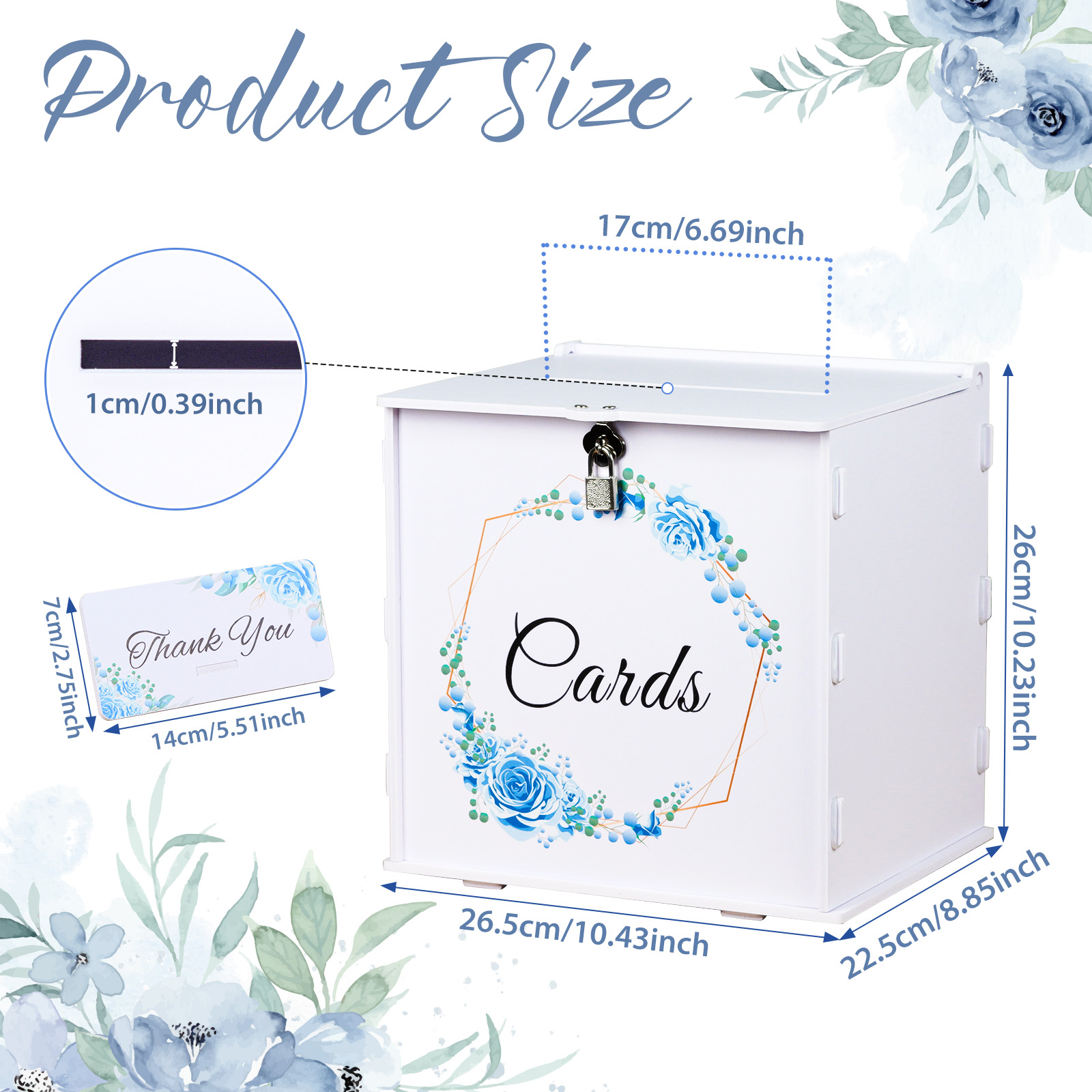 White Wedding Card Box with Lo - Card Index Box recension och pris