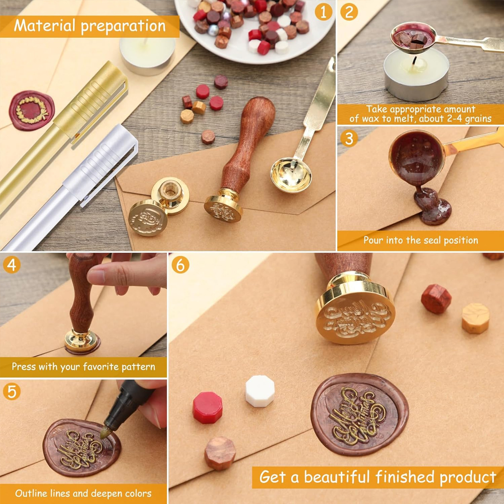 Custom Wax Seal Stamp, Persona - Wax Seal Stamp Set recension och pris