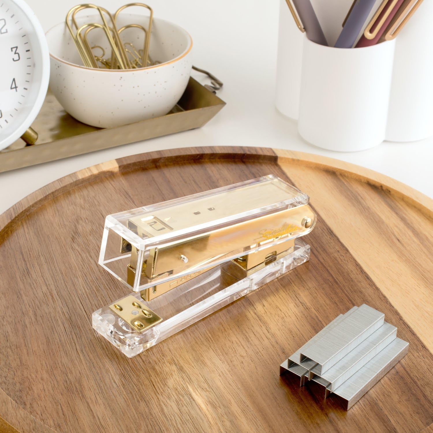 Clear Acrylic Gold Stapler, 20 - Stapler Half Strip recension och pris
