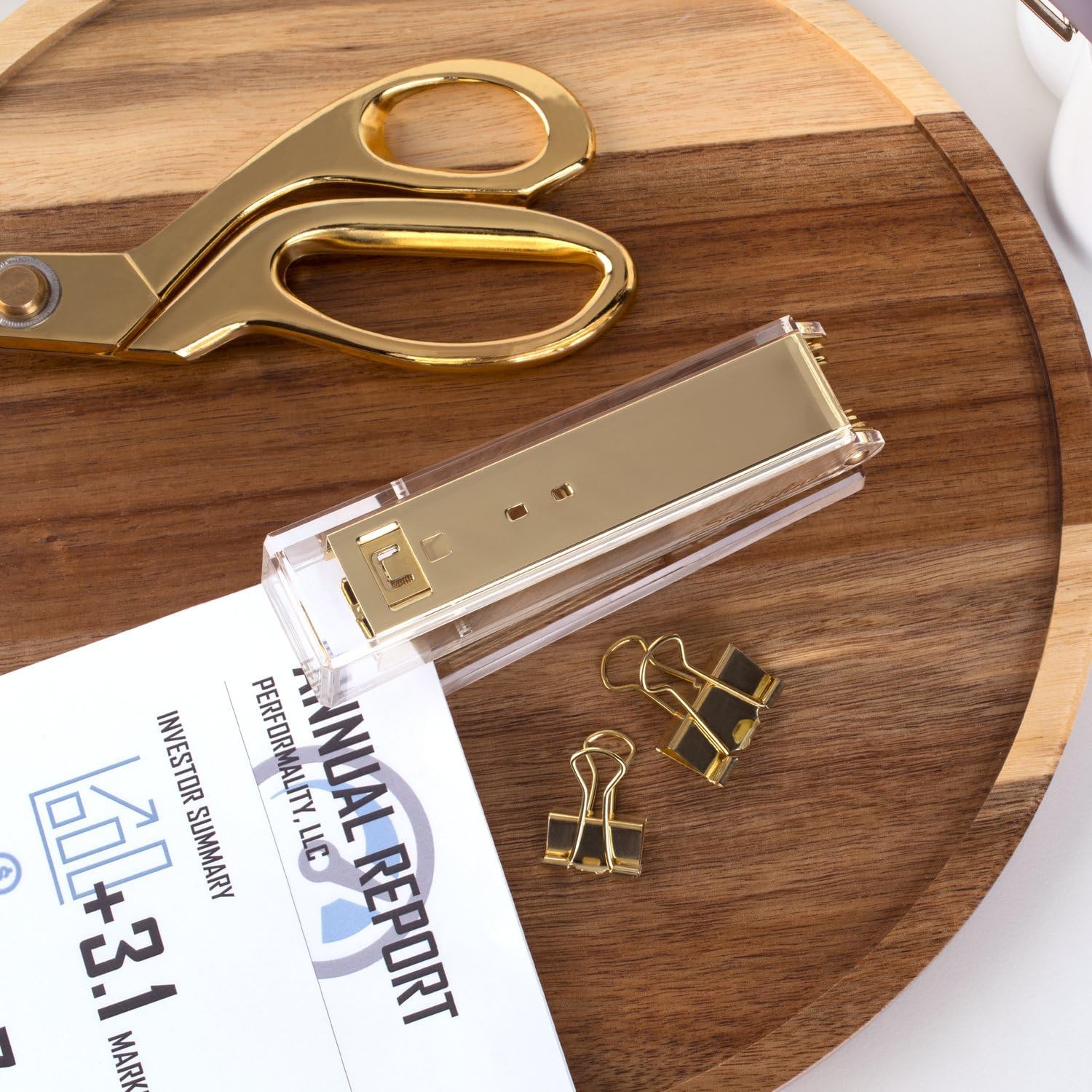 Clear Acrylic Gold Stapler, 20 - Stapler Half Strip recension och pris