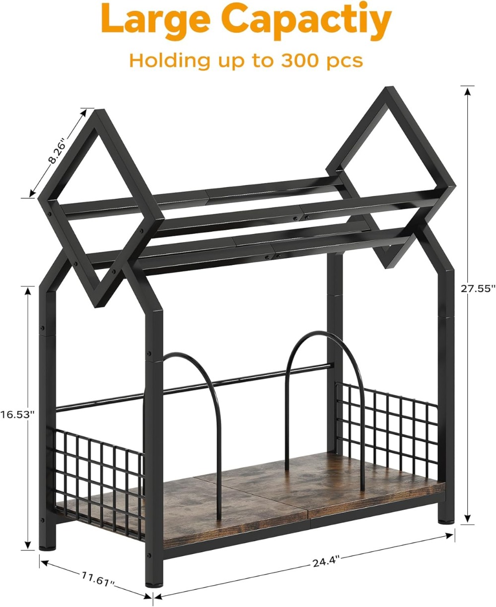 2-Tier Vinyl Record Storage Ho - Magazine Holder Rack recension och pris