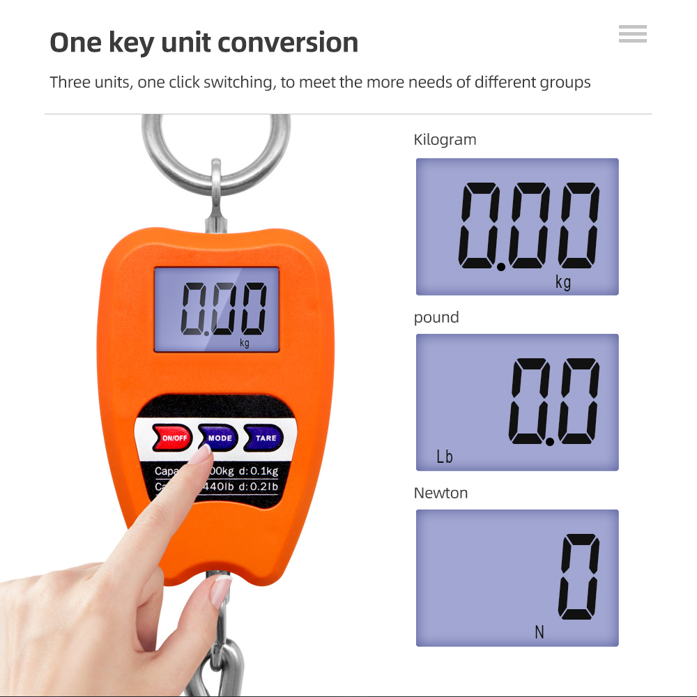 200kg/440lb Crane Scale Digita - Tape Dispenser Weighted recension och pris