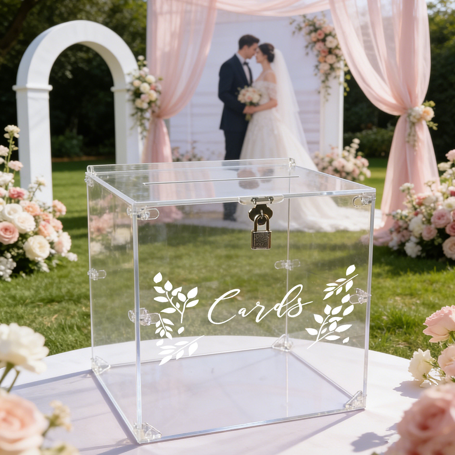 Acrylic Wedding Card Boxes wit - Card Index Box recension och pris