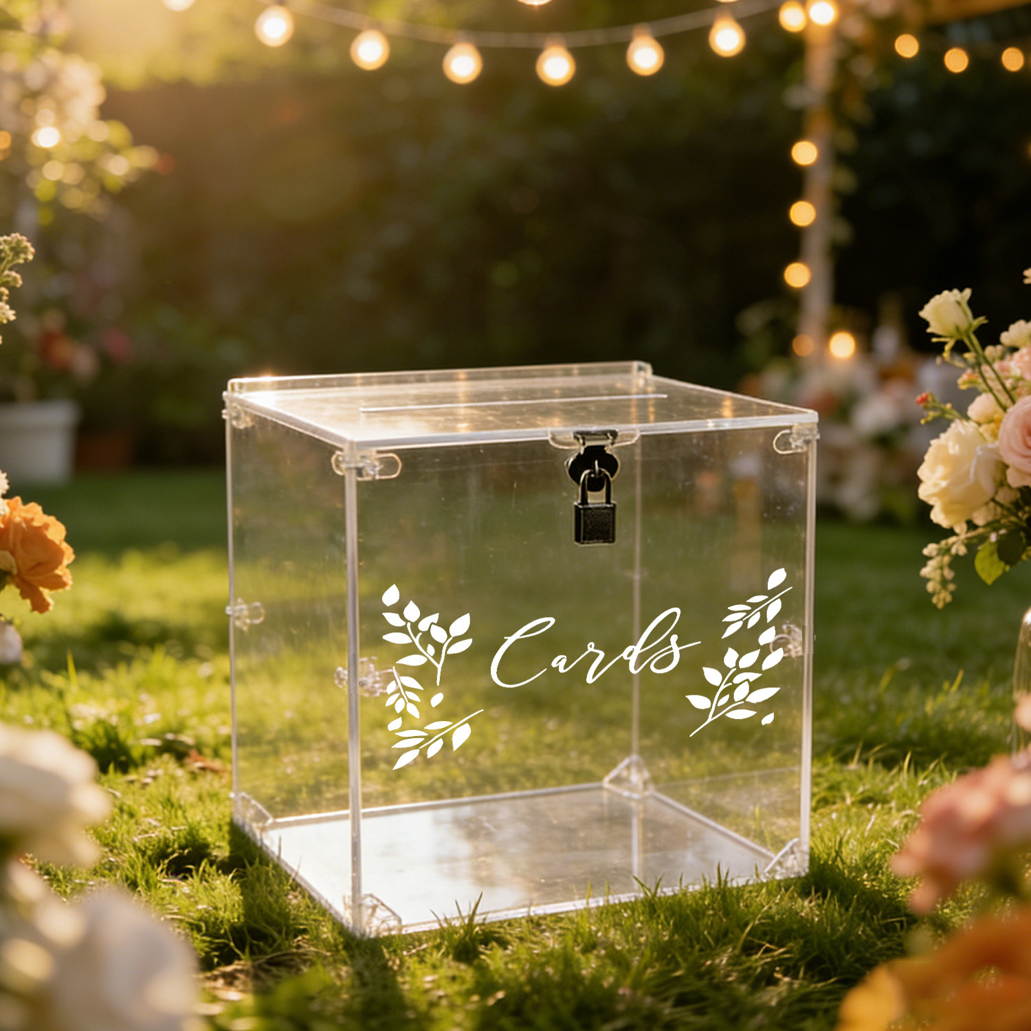 Acrylic Wedding Card Boxes wit - Card Index Box recension och pris