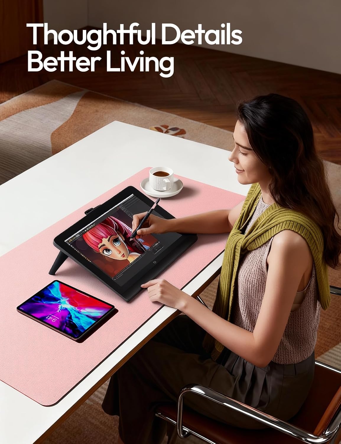 PU Leather Desk Protector with - Leather Desk Pad recension och pris