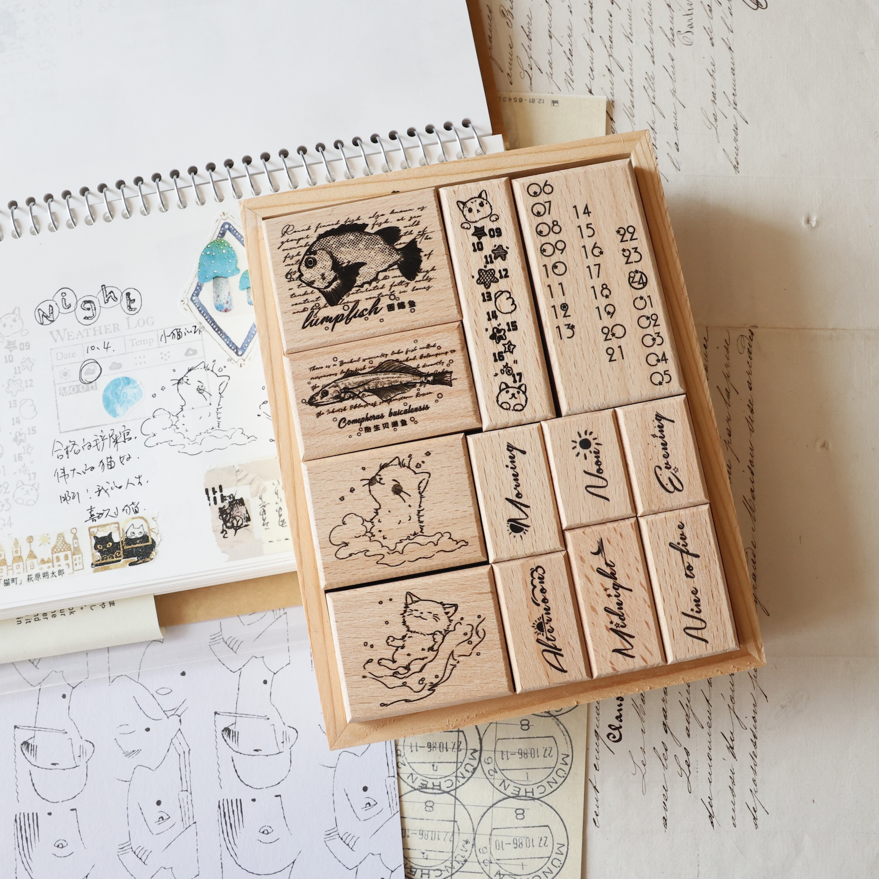 Two Raccoons Vintage Little Ca - Rubber Date Stamp recension och pris