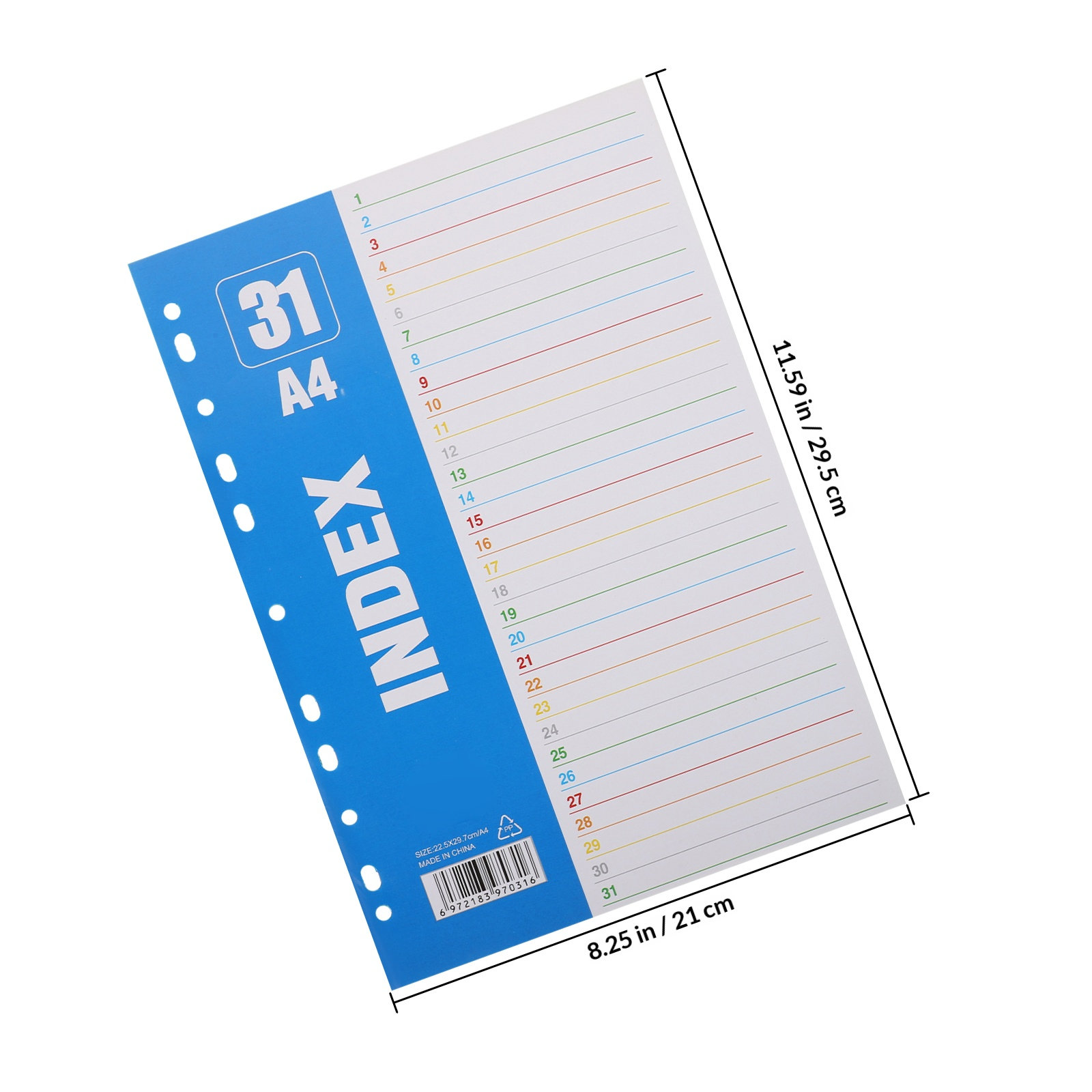 1Set A4 11-Hole PP Index Divid - Tab Divider A4 recension och pris