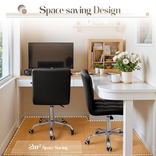Black PU Leather Swivel Office - Leather Desk Pad recension och pris
