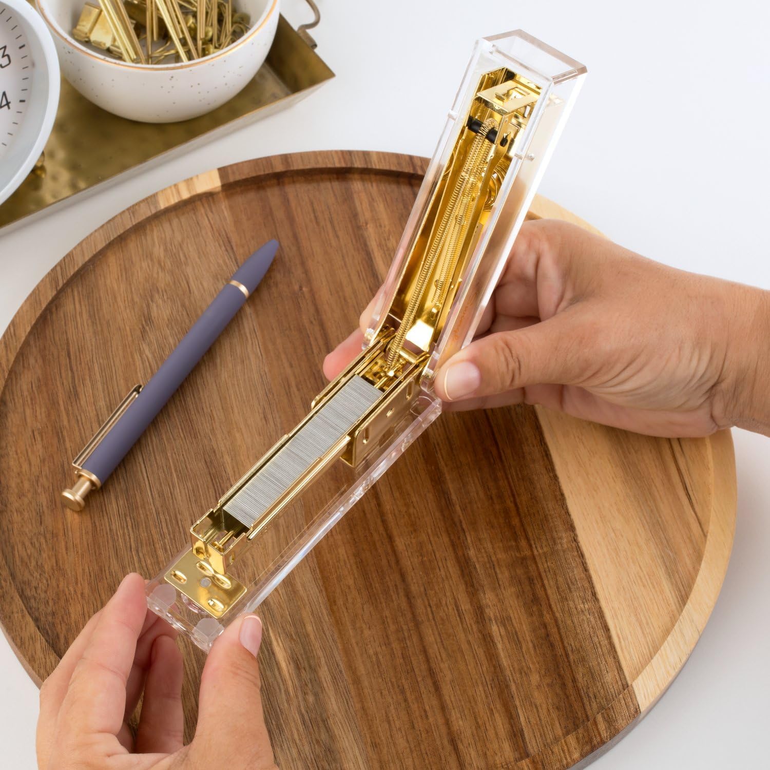 Compact Acrylic Gold Stapler,  - Stapler Half Strip recension och pris
