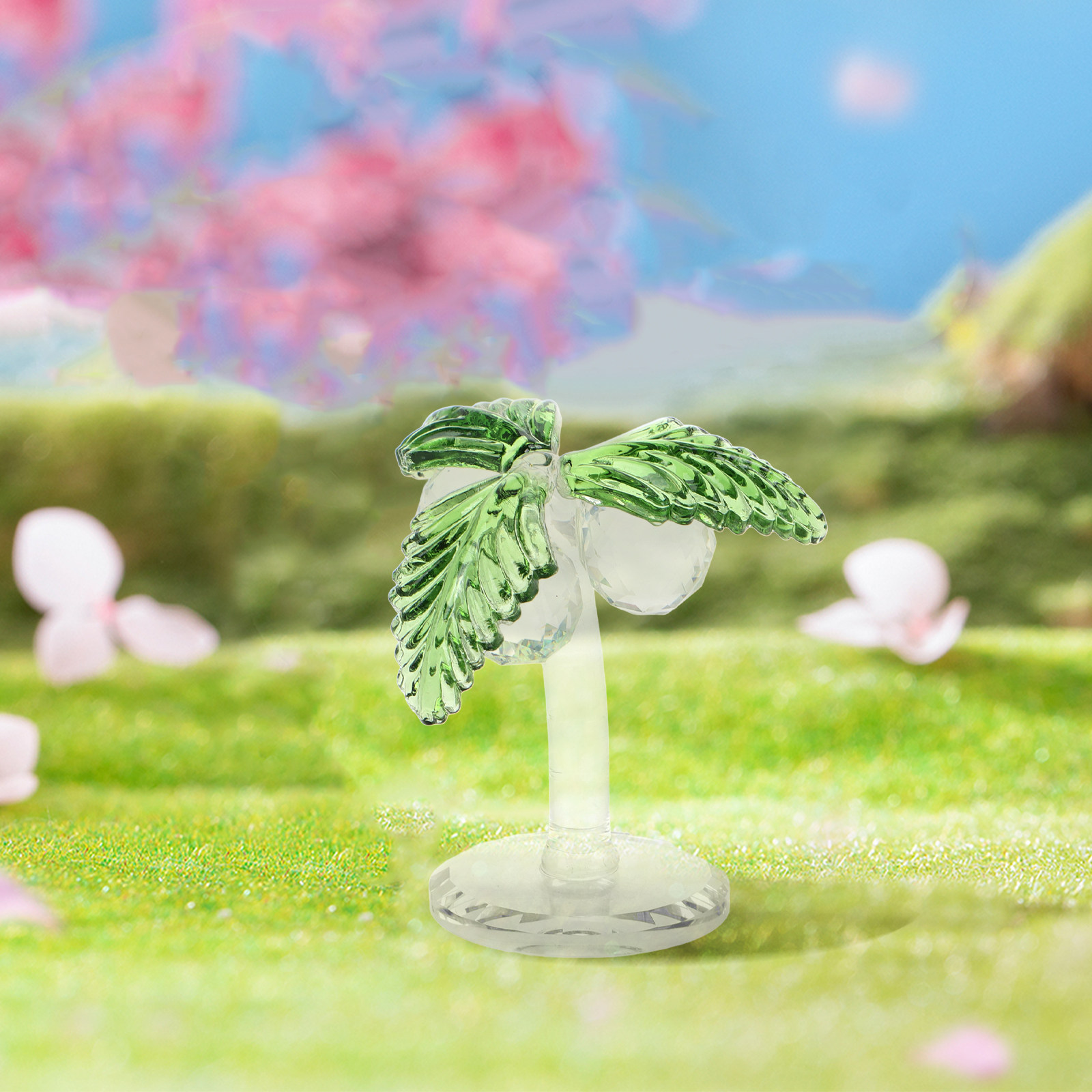 Crystal Palm Tree Glass Decor  - Paper Weight Crystal recension och pris