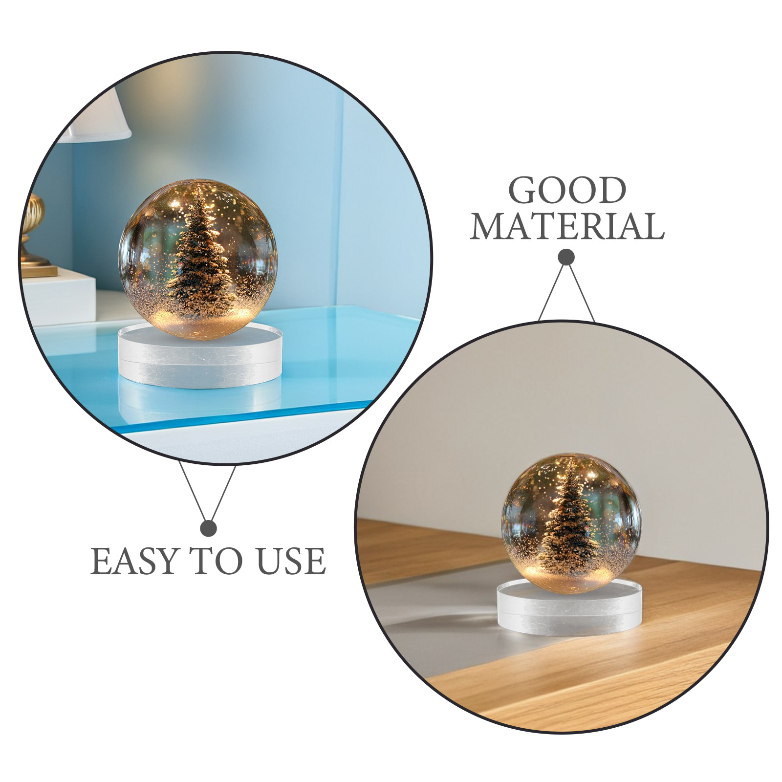 2Pcs Crystal Round Paperweight - Paper Weight Crystal recension och pris