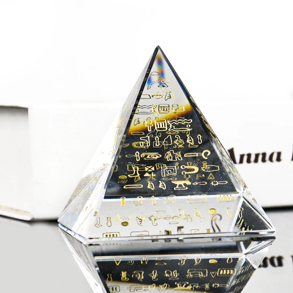 Egyptian Hieroglyph Crystal Py - Paper Weight Crystal recension och pris