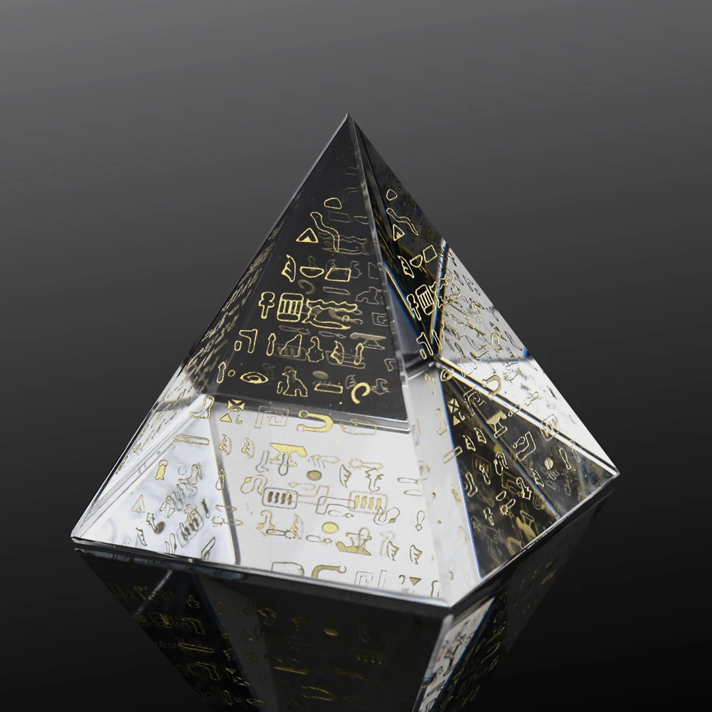 Egyptian Hieroglyph Crystal Py - Paper Weight Crystal recension och pris