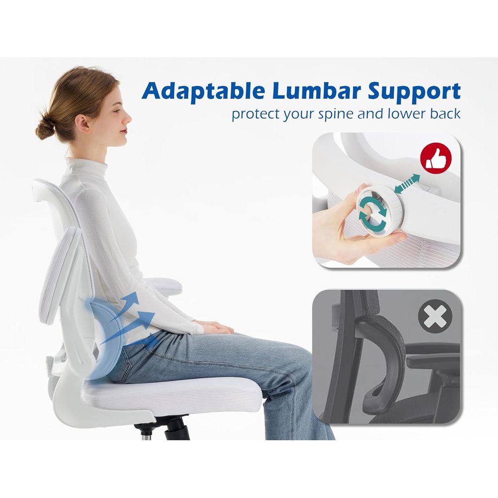 Ergonomic Desk Chair with Adju - Leather Desk Pad recension och pris