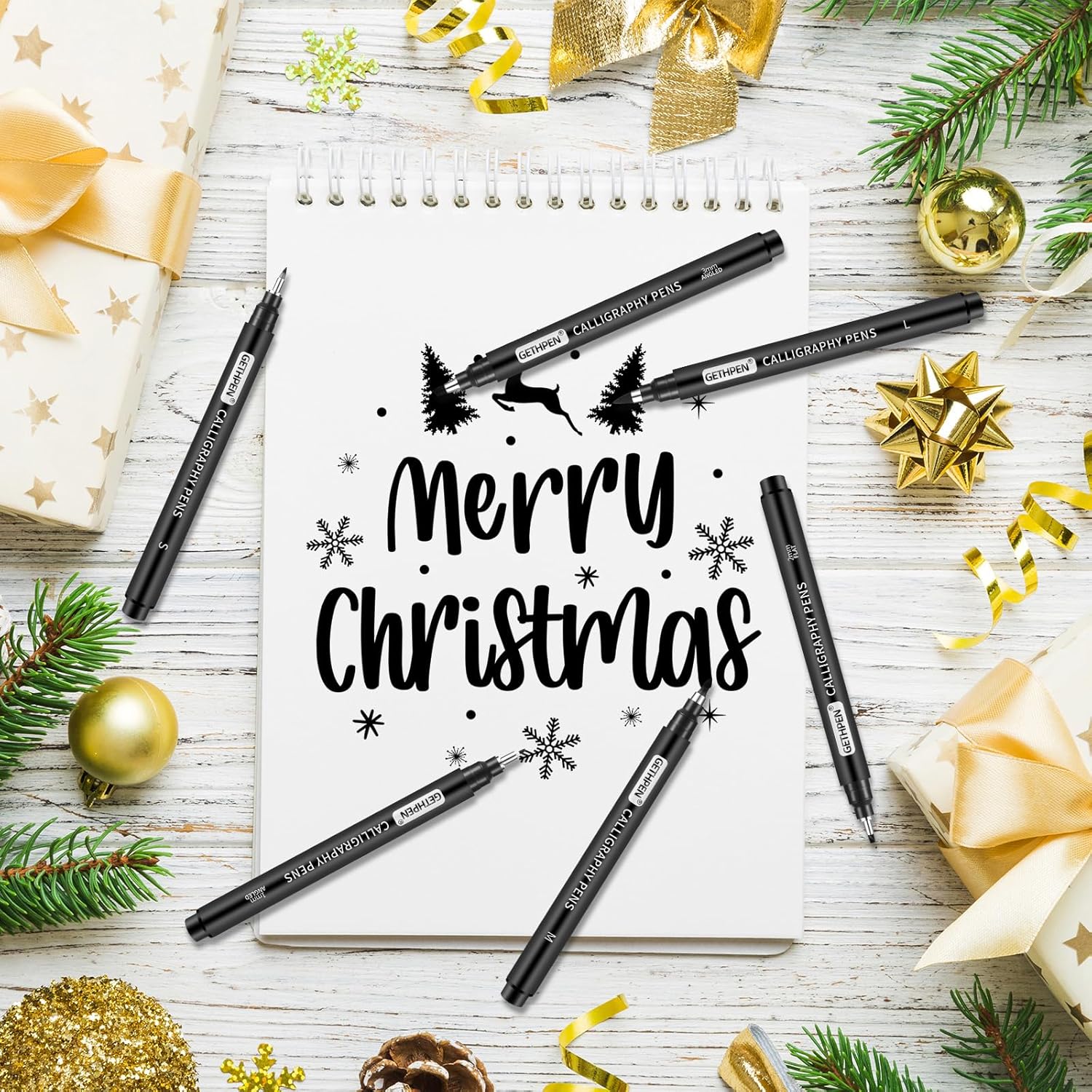 10 Size Calligraphy Pens Set f - Archive Box Set recension och pris