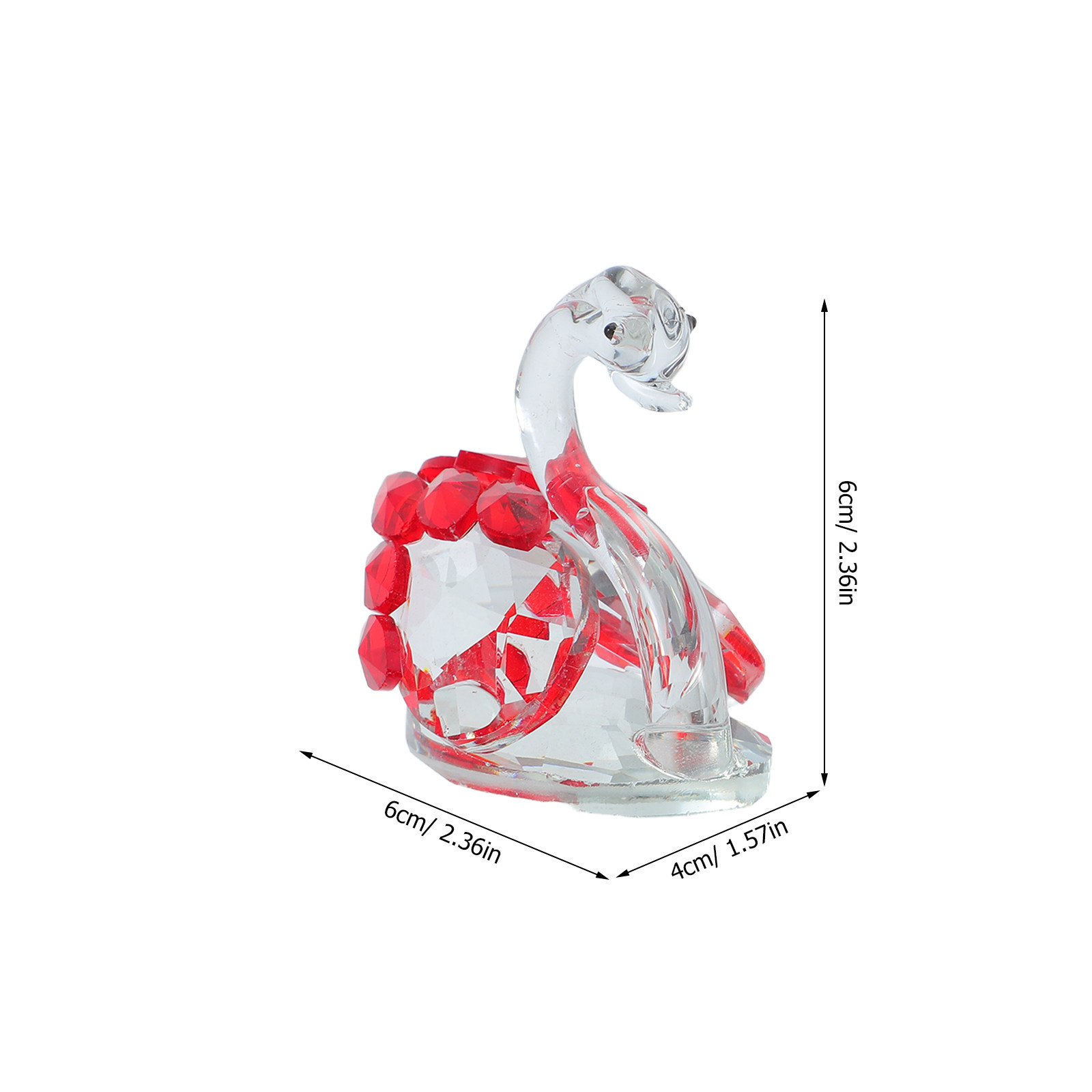 2Pcs Crystal Swan Decor Lover  - Paper Weight Crystal recension och pris