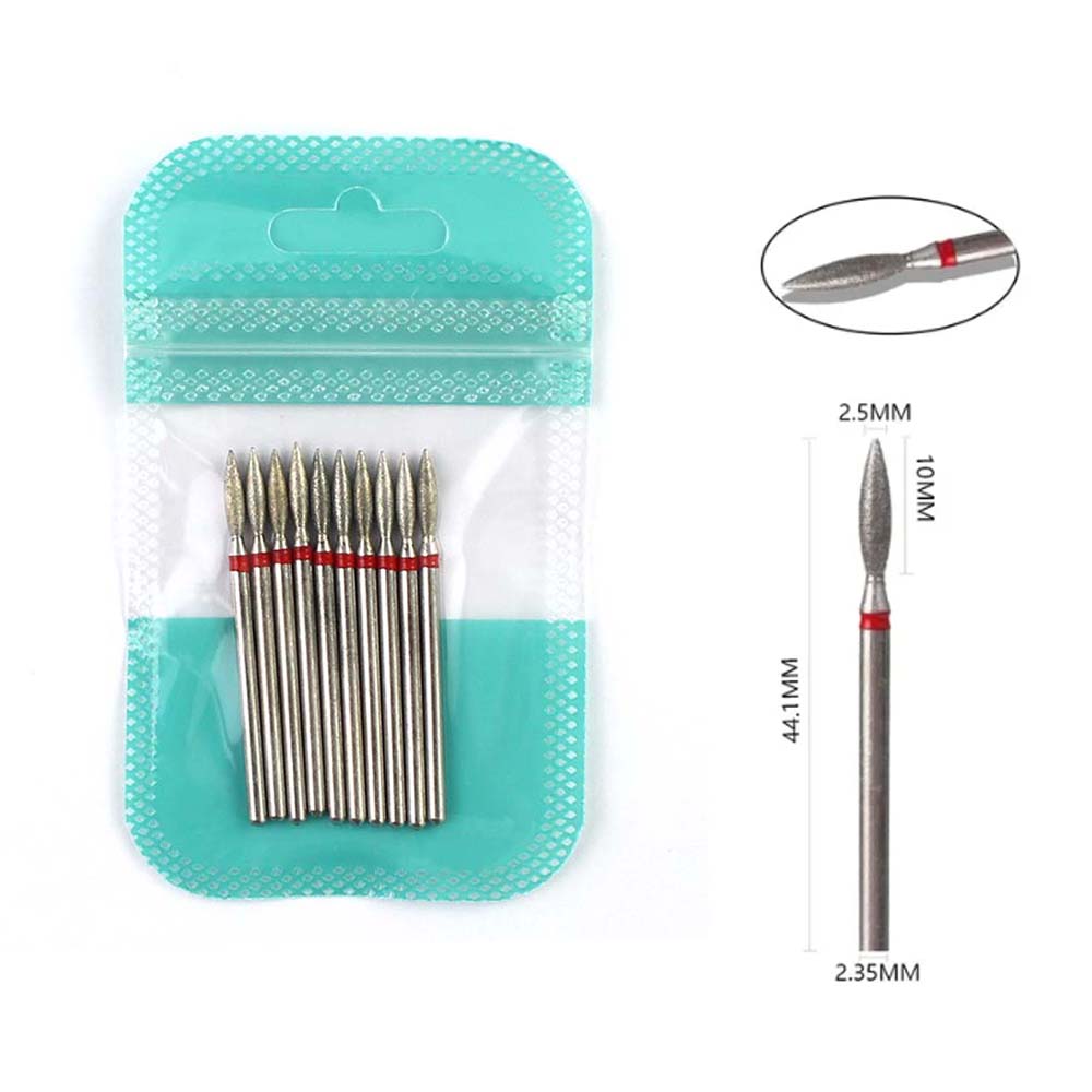 10pcs Diamond Nail Drill Bits  - Gel Refill Pack recension och pris