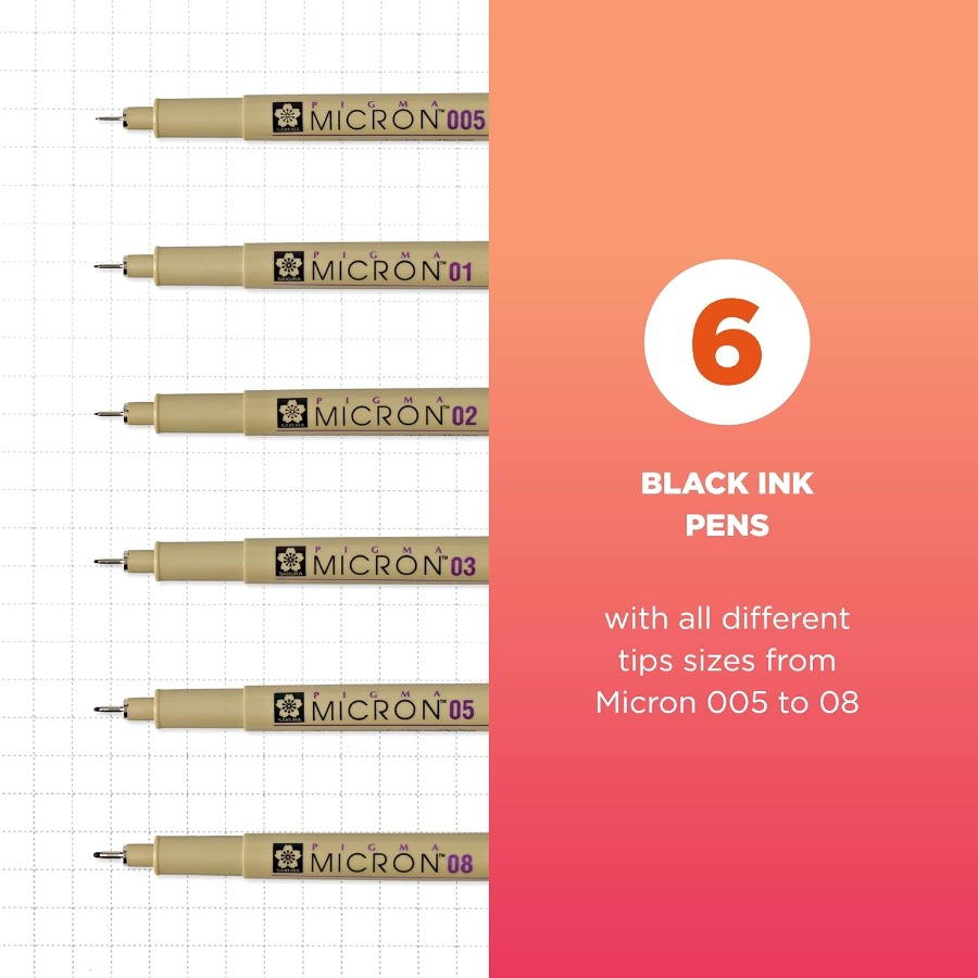 Pigma Micron Fineliner Pens wi - Archive Box Set recension och pris
