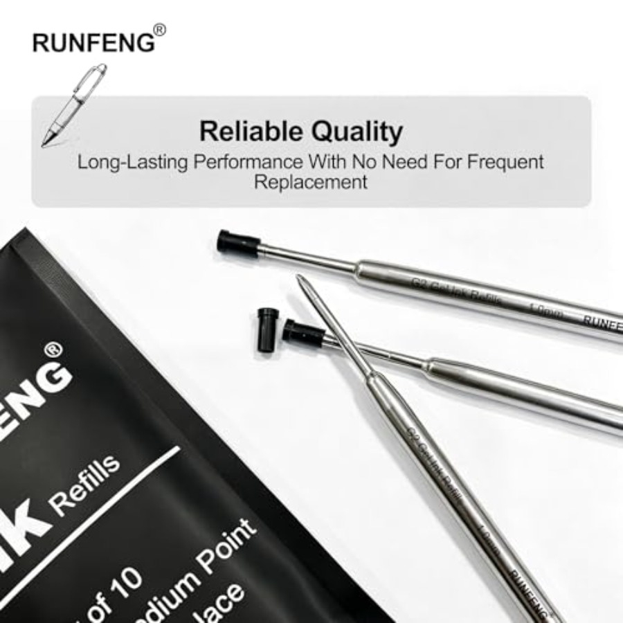 Pack of 10 Replaceable Ballpoi - Gel Refill Pack recension och pris