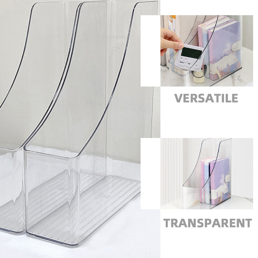 2Pcs Transparent File Organize - Magazine Holder Rack recension och pris