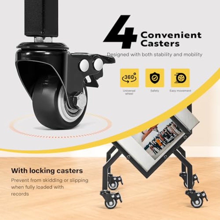 Vinyl Record Storage Rack, 2 T - Magazine Holder Rack recension och pris