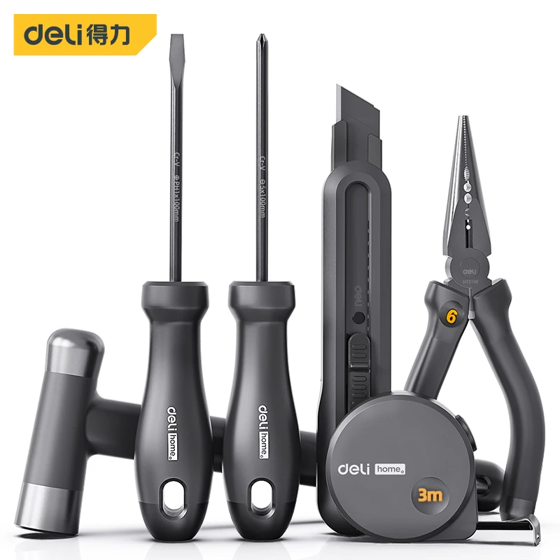 DELI Black 6Pcs Multitool Sets - Tape Dispenser Weighted recension och pris