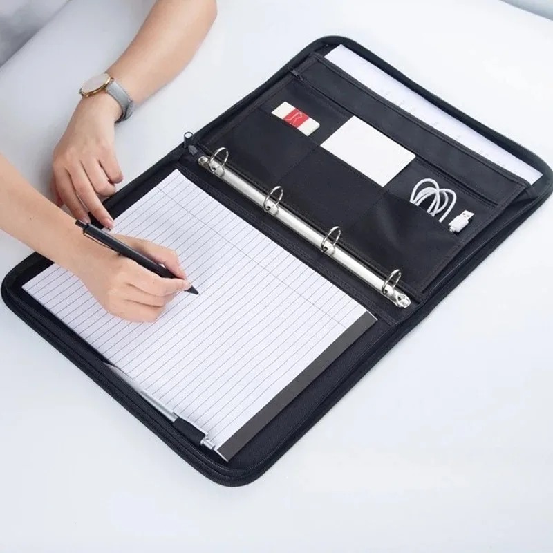 Large Black Business Portfolio - Binder A4 Lever recension och pris