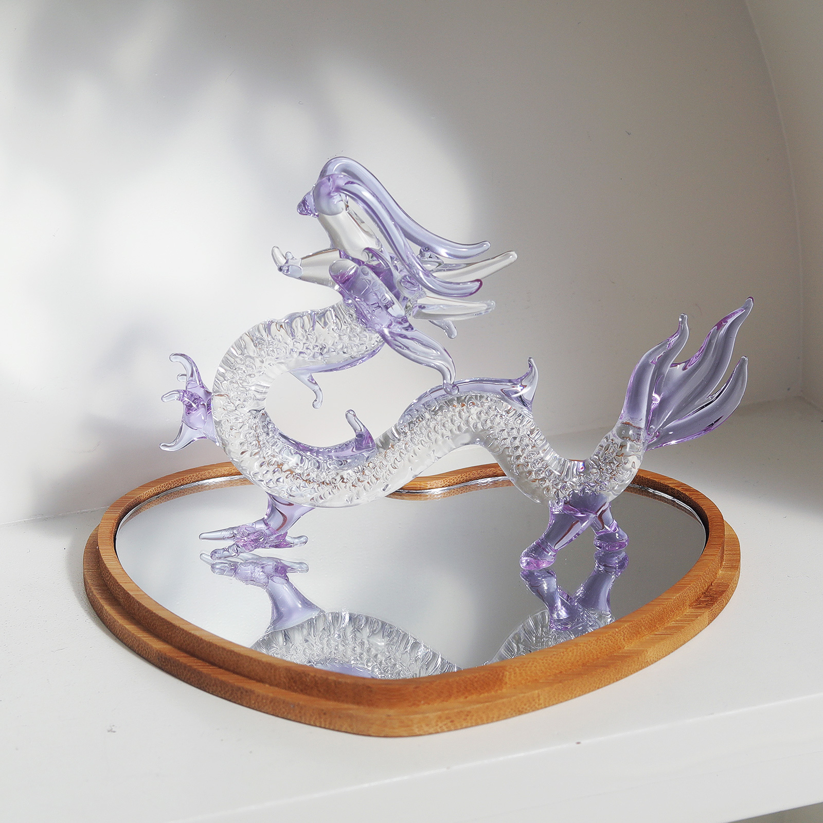 Purple Crystal Dragon Figurine - Book Weight Glass recension och pris