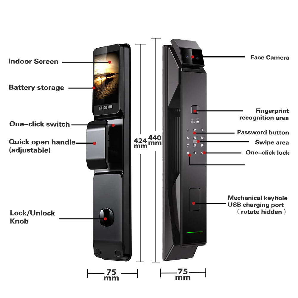 Tuya WiFi 3D Face Recognition  - Letter Opener Brass recension och pris