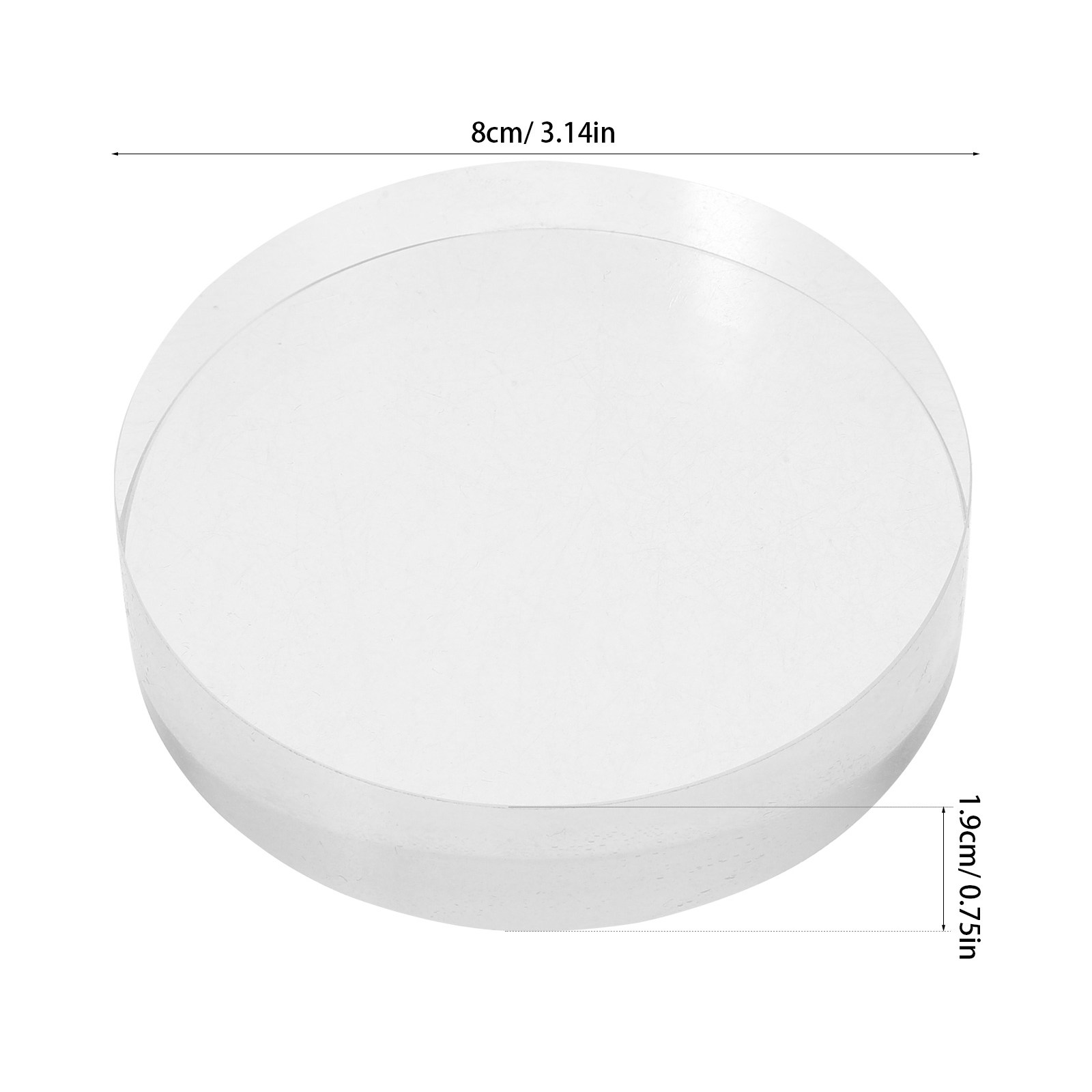 2Pcs Transparent Crystal Round - Paper Weight Crystal recension och pris