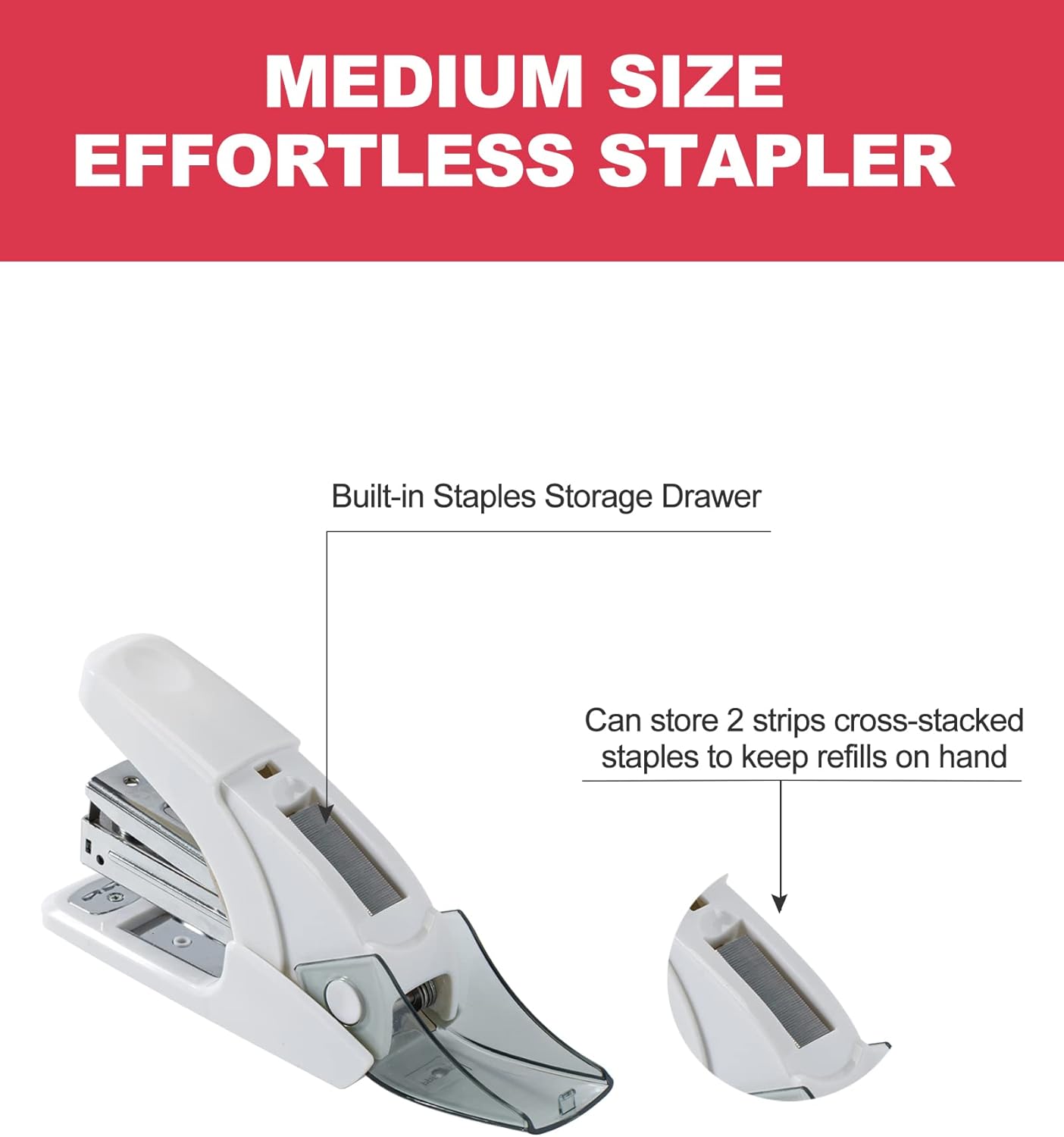Effortless Standard Stapler Se - Stapler Half Strip recension och pris