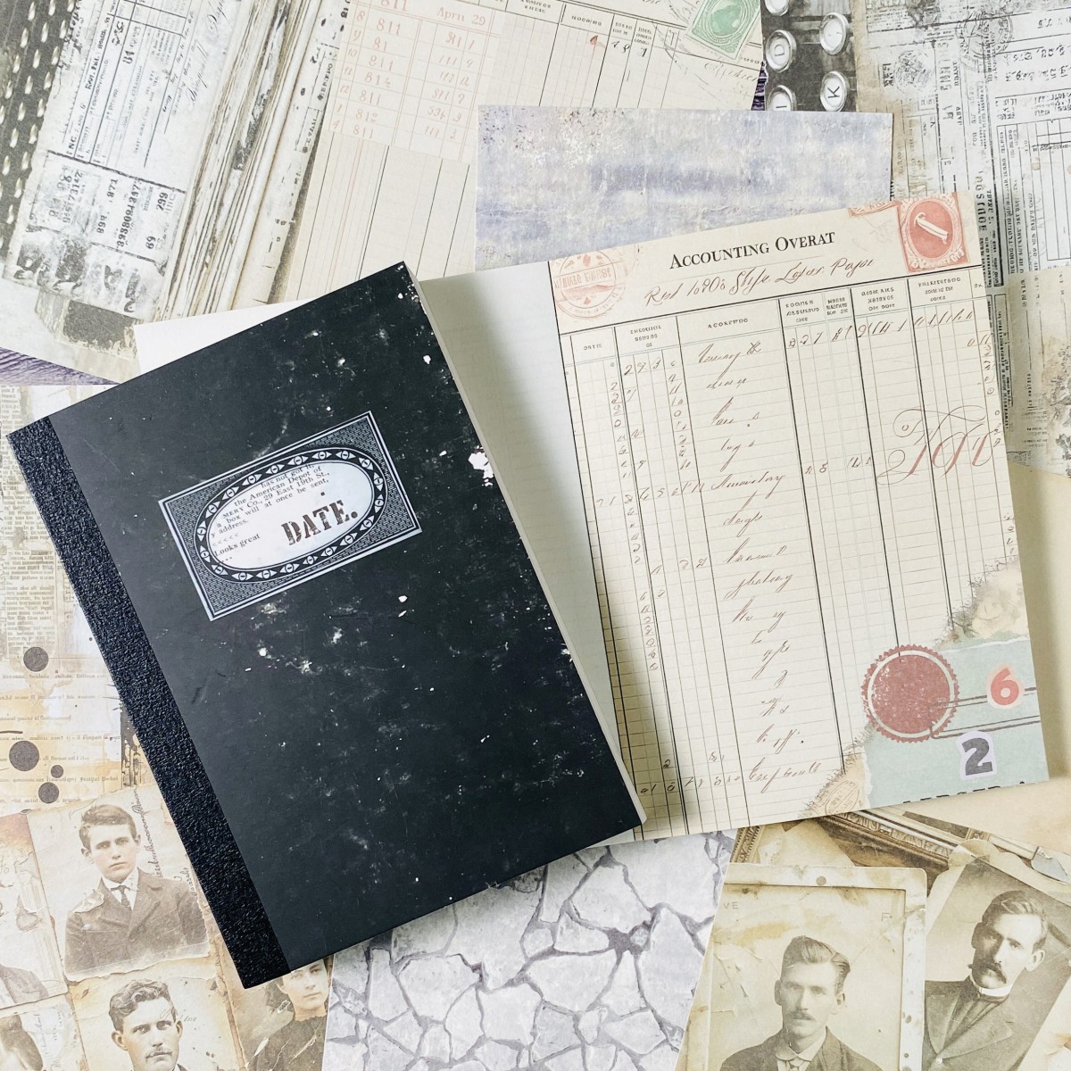 100sheets Vintage Scrapbook Pa - Ink Blotter Paper recension och pris