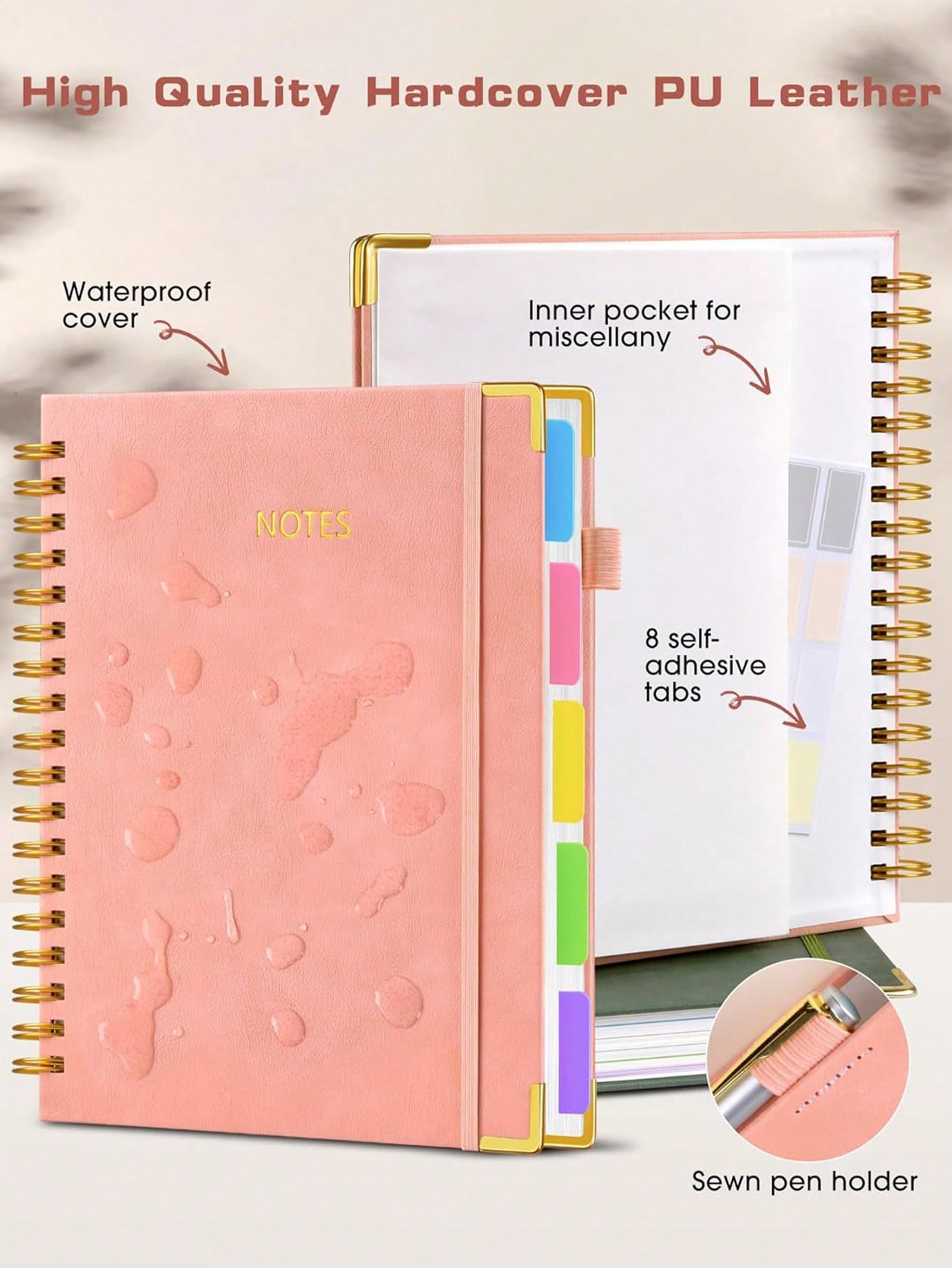 1PC Hardcover Spiral Notebook  - Tab Divider A4 recension och pris