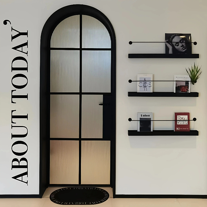Black Metal One-Word Wall Shel - Magazine Holder Rack recension och pris