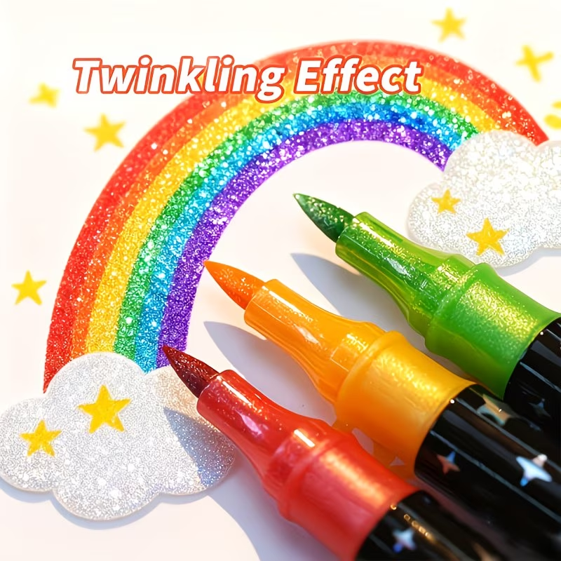 24 Colors Double Head Glitter  - Correction Pen Fine recension och pris