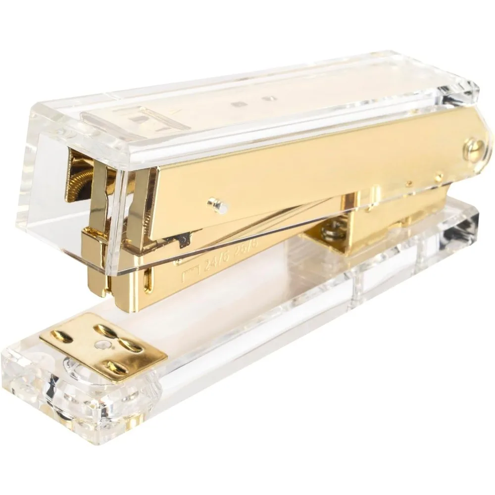 Compact Clear Acrylic Gold Sta - Stapler Half Strip recension och pris