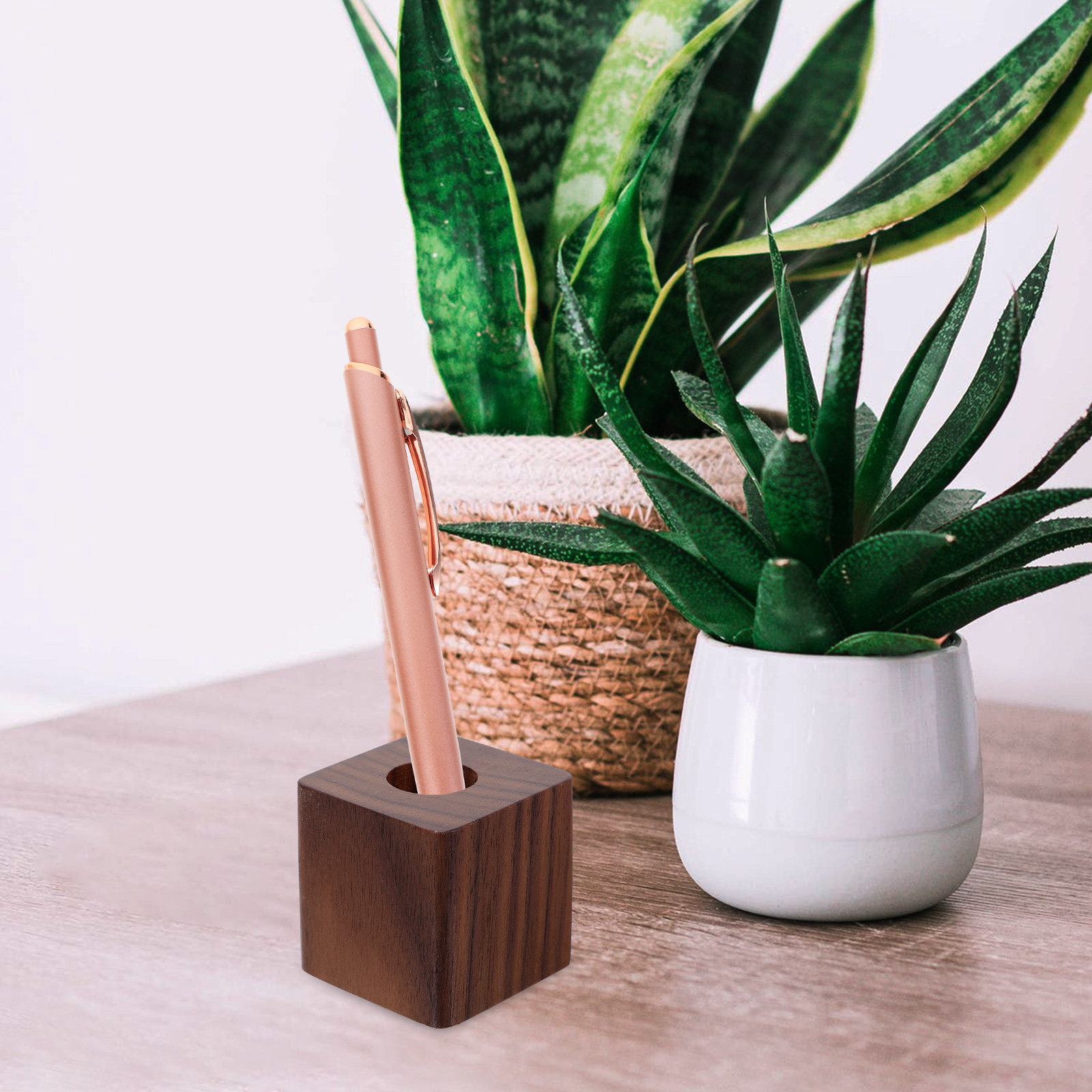 Single Wood Pen Holder Walnut  - Pen Rest Single recension och pris
